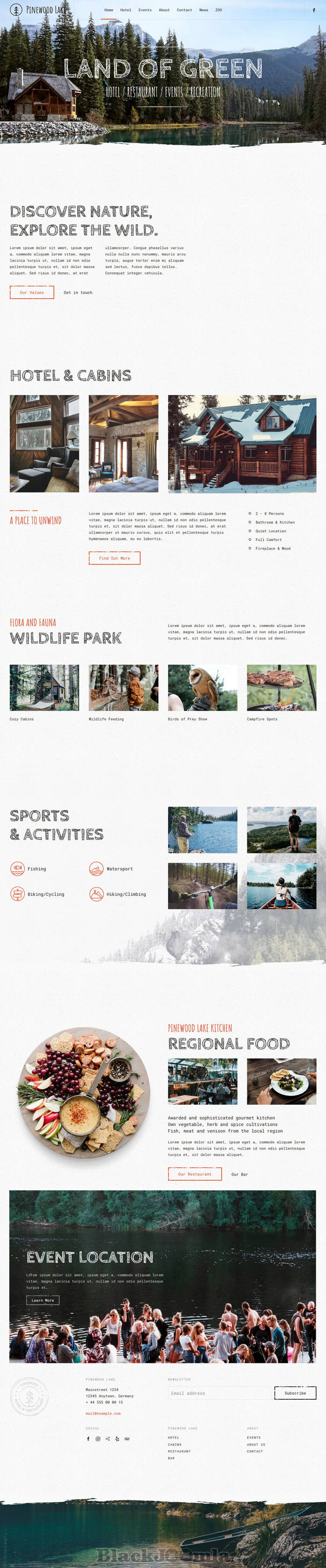 Yootheme PineWood Lake